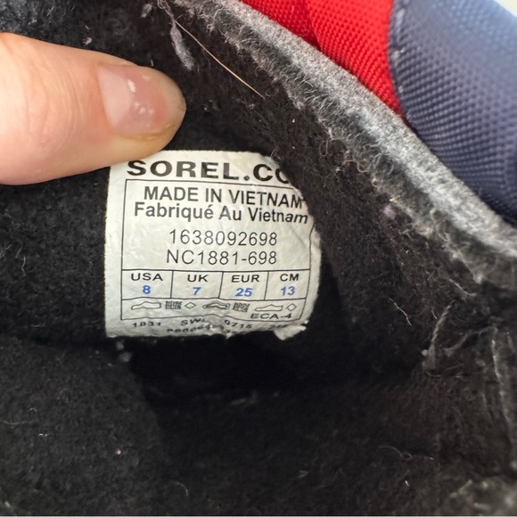 Sorel Cub Youth Red Navy Felt Lined
Snow Boots Size 8 - Picture 11 of 11